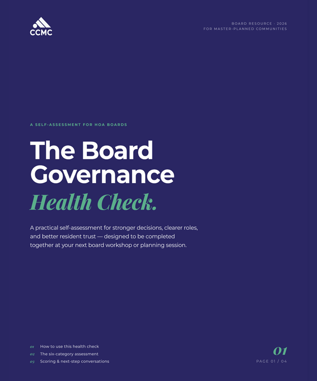 CCMC The Board Governance Health Check